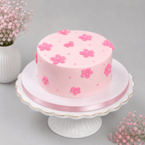Pink Blossom Chocolate Cake