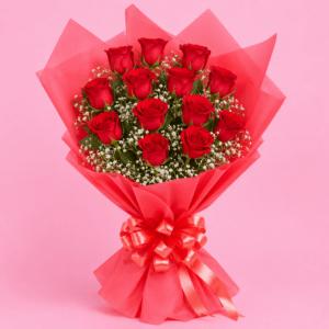 Classic 12 Red Roses Bouquet