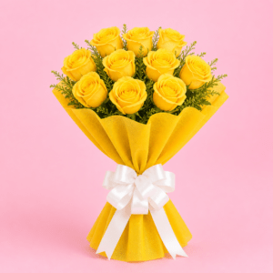 Sunny Yellow Roses Bouquet