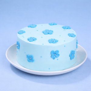 Blue Blossom Chocolate Cake