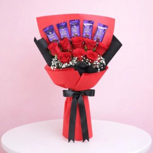 Sweet Love Roses & Chocolate Bouquet