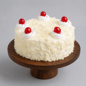 Delightful White Forest Cake – 500 gm