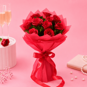 Classic 10 Red Roses Bouquet